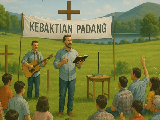 Remaja GKI Camar Bekasi siap menyambut adik adik dari komisi Anak dalam acara Kebaktian Padang