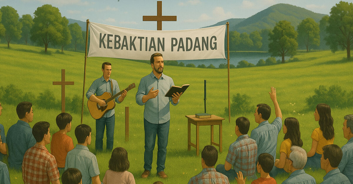 Remaja GKI Camar Bekasi siap menyambut adik adik dari komisi Anak dalam acara Kebaktian Padang
