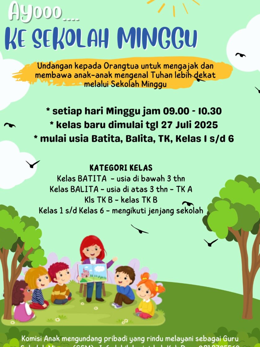 Ayo Ke Sekolah Minggu GKI Camar Bekasi