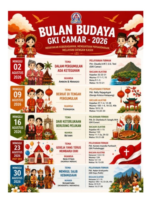 Bulan Budaya GKI Camar 2026